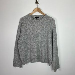 J Crew Gray Wool Alpaca Blend Crewneck Sweater Size Large